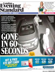 London Evening Standard () Newspaper Front Page for 14 October 2017
