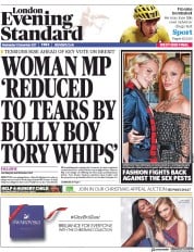 London Evening Standard () Newspaper Front Page for 14 December 2017