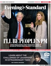 London Evening Standard () Newspaper Front Page for 14 December 2019