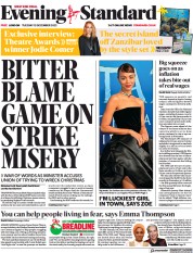 London Evening Standard () Newspaper Front Page for 14 December 2022