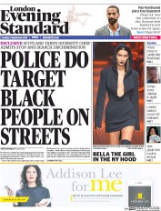 London Evening Standard () Newspaper Front Page for 14 September 2016