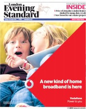 London Evening Standard () Newspaper Front Page for 15 October 2015
