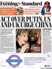 London Evening Standard () Newspaper Front Page for 15 November 2022