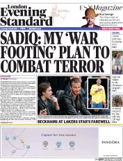 London Evening Standard () Newspaper Front Page for 15 April 2016
