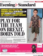 London Evening Standard () Newspaper Front Page for 15 May 2018