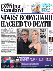 London Evening Standard () Newspaper Front Page for 15 September 2016