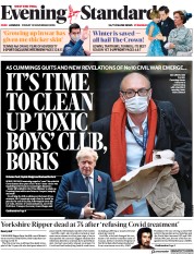 London Evening Standard () Newspaper Front Page for 16 November 2020