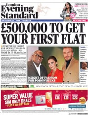 London Evening Standard () Newspaper Front Page for 16 December 2017
