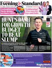 London Evening Standard () Newspaper Front Page for 16 March 2023