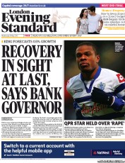 London Evening Standard () Newspaper Front Page for 16 May 2013