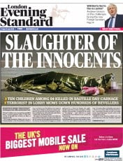 London Evening Standard () Newspaper Front Page for 16 July 2016