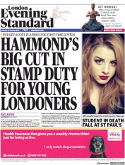 London Evening Standard () Newspaper Front Page for 17 October 2017