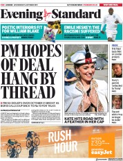 London Evening Standard () Newspaper Front Page for 17 October 2019