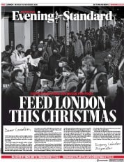 London Evening Standard () Newspaper Front Page for 17 November 2020