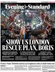 London Evening Standard () Newspaper Front Page for 17 December 2021