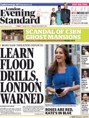 London Evening Standard () Newspaper Front Page for 17 February 2014