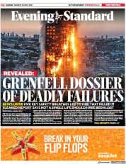 London Evening Standard () Newspaper Front Page for 17 April 2018