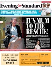 London Evening Standard () Newspaper Front Page for 17 May 2018