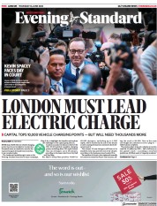 London Evening Standard () Newspaper Front Page for 17 June 2022
