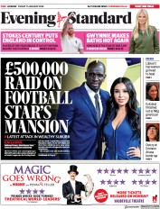 London Evening Standard () Newspaper Front Page for 18 January 2020
