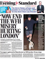 London Evening Standard () Newspaper Front Page for 18 January 2022
