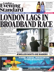 London Evening Standard () Newspaper Front Page for 18 February 2015
