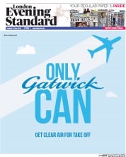 London Evening Standard () Newspaper Front Page for 18 May 2016