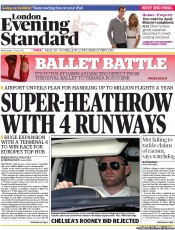 London Evening Standard () Newspaper Front Page for 18 July 2013