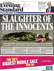 London Evening Standard () Newspaper Front Page for 18 July 2016
