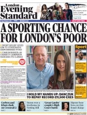 London Evening Standard () Newspaper Front Page for 19 March 2016