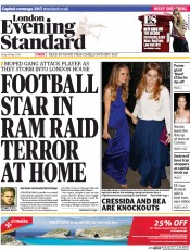 London Evening Standard () Newspaper Front Page for 19 May 2014