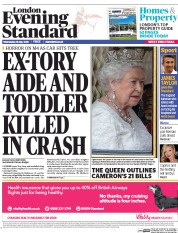 London Evening Standard () Newspaper Front Page for 19 May 2016