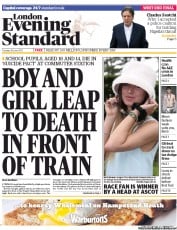 London Evening Standard () Newspaper Front Page for 19 June 2013