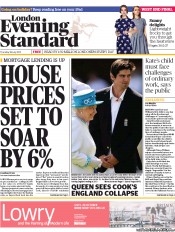 London Evening Standard () Newspaper Front Page for 19 July 2013