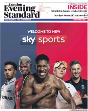 London Evening Standard () Newspaper Front Page for 19 July 2017
