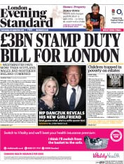 London Evening Standard () Newspaper Front Page for 1 October 2015