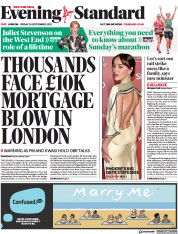 London Evening Standard () Newspaper Front Page for 1 October 2022