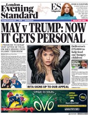 London Evening Standard () Newspaper Front Page for 1 December 2017