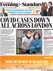 London Evening Standard () Newspaper Front Page for 1 December 2020