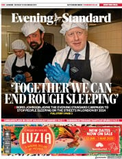 London Evening Standard () Newspaper Front Page for 1 January 2020