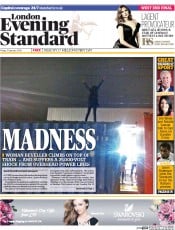 London Evening Standard () Newspaper Front Page for 1 February 2014