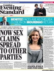 London Evening Standard () Newspaper Front Page for 1 March 2013