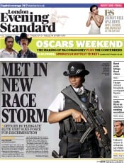 London Evening Standard () Newspaper Front Page for 1 March 2014