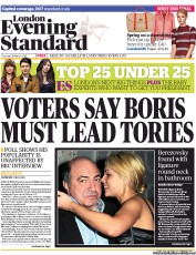London Evening Standard () Newspaper Front Page for 1 April 2013