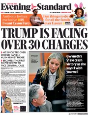London Evening Standard () Newspaper Front Page for 1 April 2023