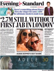 London Evening Standard () Newspaper Front Page for 20 November 2021