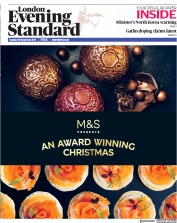 London Evening Standard () Newspaper Front Page for 20 December 2017