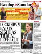 London Evening Standard () Newspaper Front Page for 20 June 2020