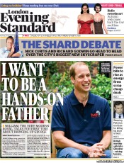 London Evening Standard () Newspaper Front Page for 20 August 2013
