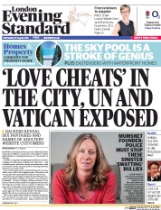 London Evening Standard () Newspaper Front Page for 20 August 2015